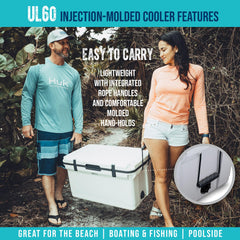 ENGEL 60 qt ultra-light cooler easy-carry-handles designed for portable transport.