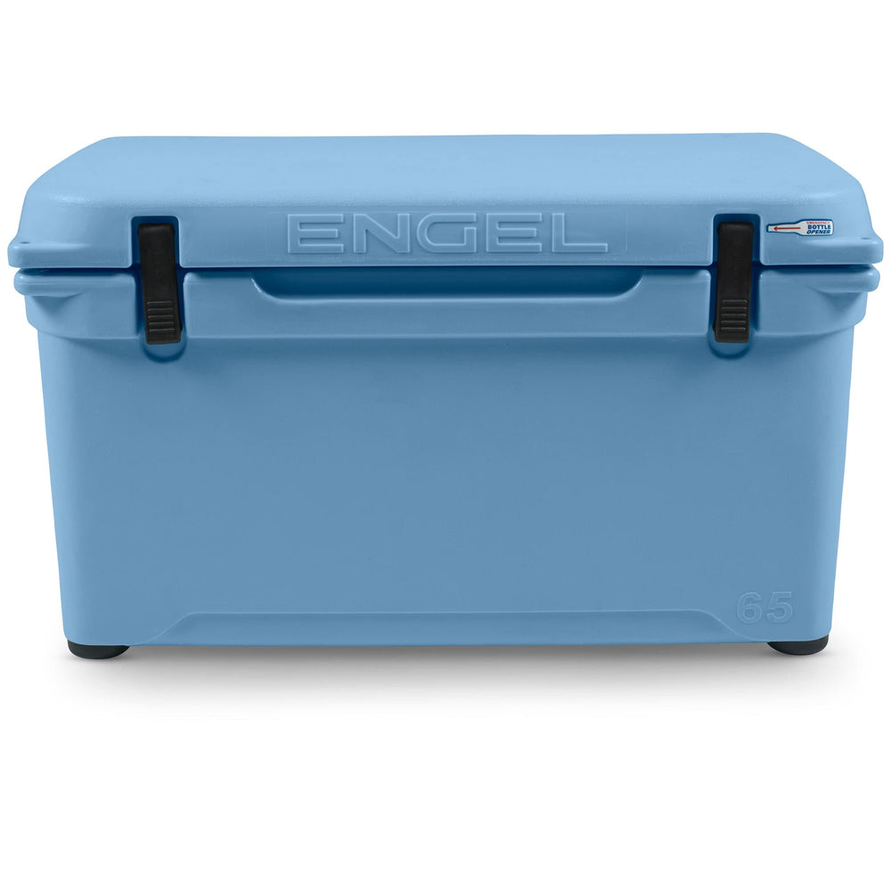 Engel 65-rotomolded cooler with rugged ice retention for camping and fishing.