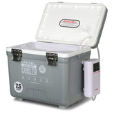 ENGEL 7.5Qt live bait cooler with aerator keeps minnows fresh on long outings.