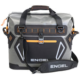 ENGEL HD20 tote cooler exterior front view shows rugged portability for outdoor use