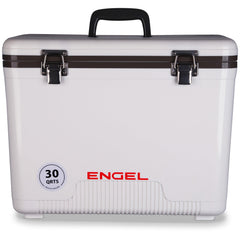 Engel UC30 leakproof lid showing airtight seal for dust-free dry storage