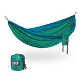 ENO DoubleNest packable hammock in a compact pack for travel