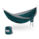 ENO DoubleNest packed compact in a backpack for hiking