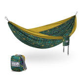 ENO DoubleNest hammock packed in a lightweight bag for easy backpacking and travel