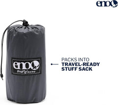 ENO ProFly stuff sack included for compact packing on trips