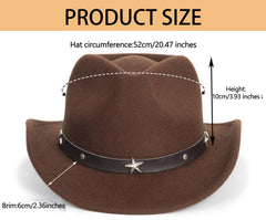Child wearing black felt cowboy hat with buckle belt for western look