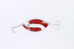 Eppinger Dardevle Red Eye Wiggler nickel back spoon attracting freshwater predators with lifelike wobble