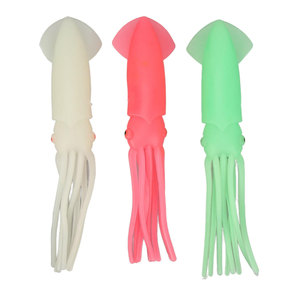 equlup luminous squid lure skirt 3pack glows for night fishing success