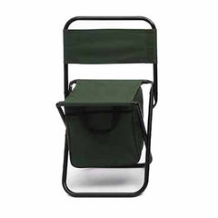 Equlup portable folding chair with bag for easy transport on trips.