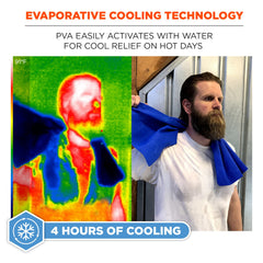 Ergodyne Chill-Its 6602 towel worn around the neck for cooling relief
