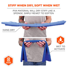Ergodyne Chill-Its 6602 towel air-dried between uses for fast reactivation