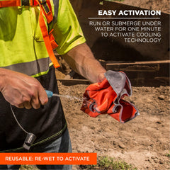 Ergodyne Chill-Its 6602MF offers UPF 50 sun protection during outdoor work.