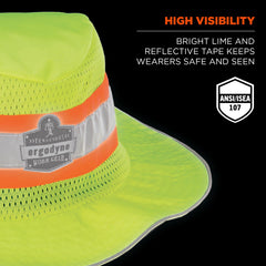Ergodyne Hi-Vis Ranger Sun Hat water-activated cooling liner ready for hot days.