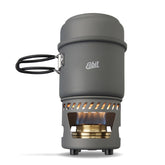 Esbit CS985HA camping cook set assembled for ultralight backpacking on the trail.