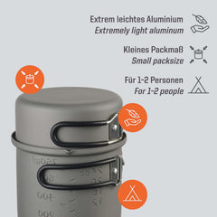 Esbit ESPT1000HA pot on stove for quick outdoor meals