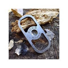 ESEE fire steel survival fire starter with hinged lid tin protects components in rugged conditions