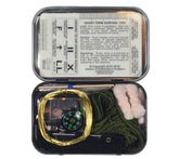 ESEE Mini-KIT tin lid logo visible for rugged branding and credibility