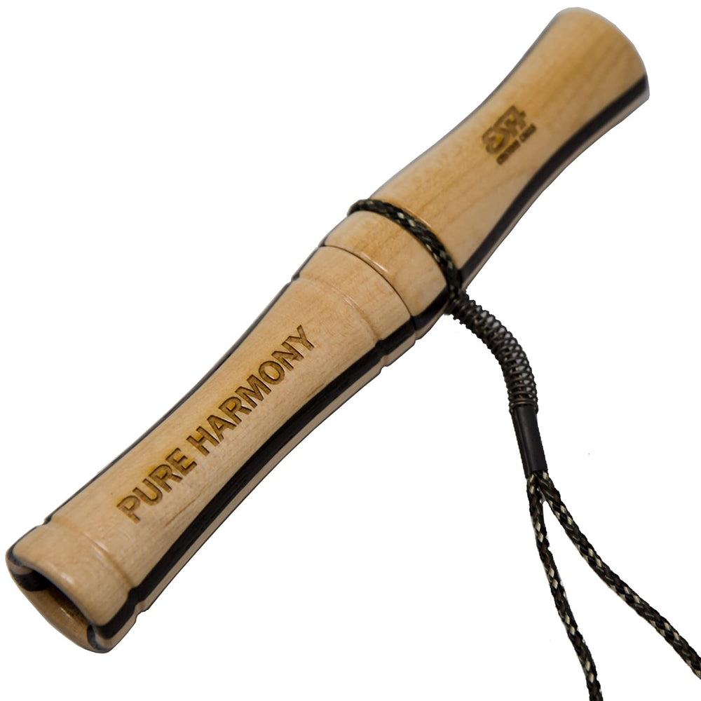 ESH Grunt Tube Deer Call front view with laminated wood for rugged hunting days.