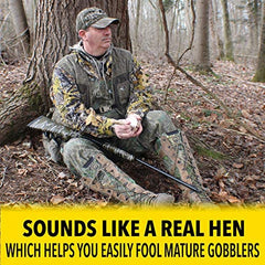 ESH turkey call with Hickory striker in use demonstrates easy tone control.