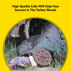 ESH walnut slate turkey pot call ergonomic hold supports comfortable handling on hunts.