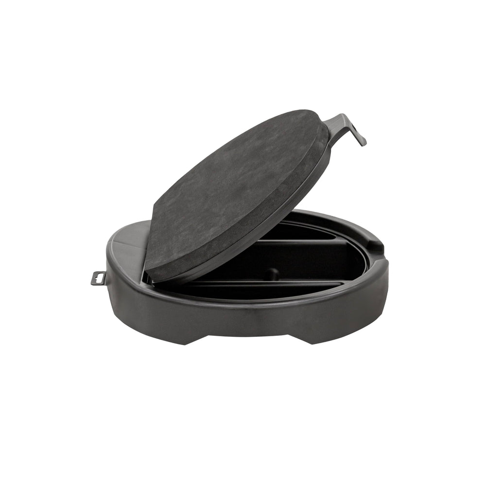 Eskimo SeatStash lid with foam seat pad for comfortable on-site seating