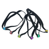 Esquirla Tippet Spool Tender rings showing elastic band and colored grommet