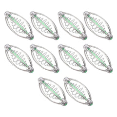 Estink bait cage holder securely keeps bait during casting and retrieval.
