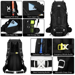 Esup 50L backpack breathable mesh shoulder straps