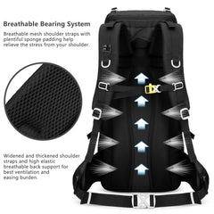 Esup 50L sleeping bag compartment keeps gear organized