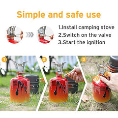 Etekcity stove demonstrates canister compatibility with EN 417 fuel.