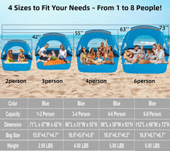 Etto Beach Tent cross design with fiberglass frame for durable wind shelter.