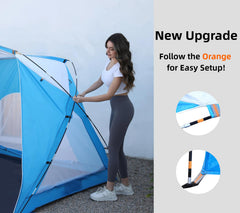 Etto Beach Tent fiberglass frame detail demonstrates sturdy construction.