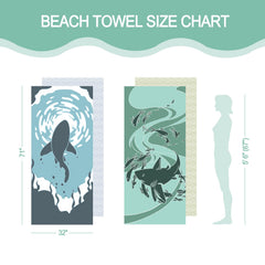 Eunzel fast-drying microfiber towel absorbs water quickly after a swim.