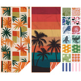 Eunzel two-pack microfiber beach towel sand-free for easy beach cleanups