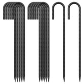 EUOKOK 24in rebar ground stake in soil shows reliable ground penetration and stability.