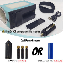 Dual power options with removable battery case and Type-C charging
