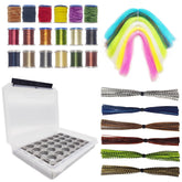 EUPHENG PrimeTie FiberBox with 35-compartment spool box for fly tying