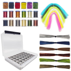 EUPHENG PrimeTie FiberBox with 35-compartment spool box for fly tying