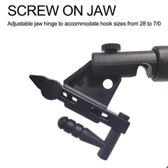 Sturdy C-clamp base of the Riverruns II fly tying vise