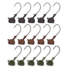 Eupheng Stand-Up Jig Heads 15-pack for bass, trout, walleye, and pike