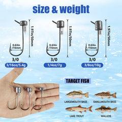 Eupheng Tube Jig Head 3/16oz close-up with built-in rattle