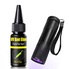 Bottle of EUPHENG UV Knot Glue designed for braid-to-leader knots