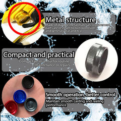 EUQENE replacement parts for baitcasting reels with durable metal construction