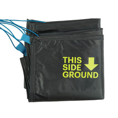 Eureka heavily-coated nylon footprint safeguards the tent floor against moisture and abrasion