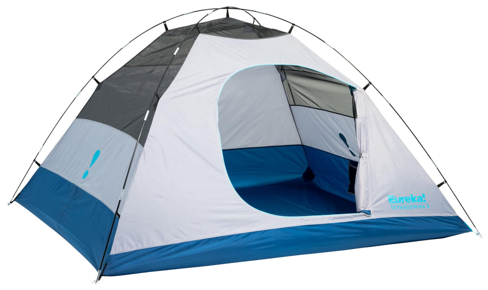 Eureka! Tetragon NX 4-Person front view shows quick car camping setup