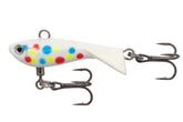 Eurotackle Z-Darter V2 Micro ice lure with glow tail for panfish and walleye