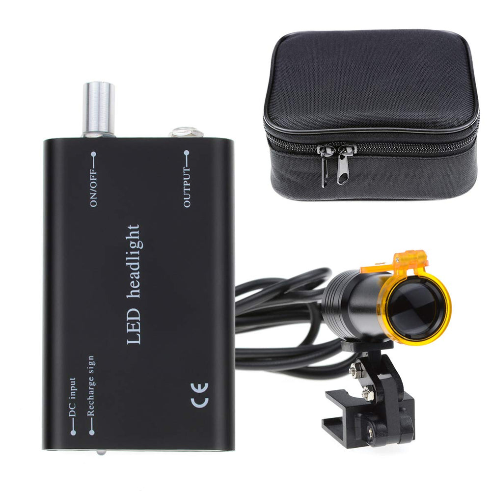 EustomA 5W headlamp clip attaches to loupe for hands-free illumination.