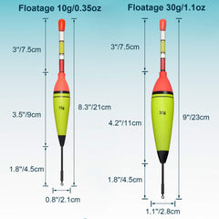 Close-up of vibrant EVA foam fishing floats