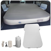 EVbase-ev air mattress showing Rivian R1S compatibility for camping.
