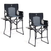 EVER ADVANCED director's chair with side table and cup holder for easy access
